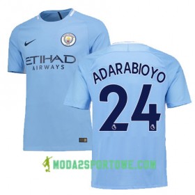 Koszulka Manchester City ADARABIOYO 24 Domowe Stroje Piłkarskie 2017/18 Krótki Rękaw