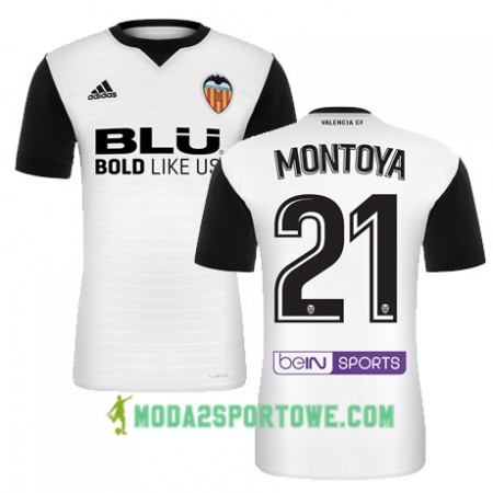 Koszulka Valencia CF MONTOYA Domowe Stroje Piłkarskie 2017/18 Krótki Rękaw