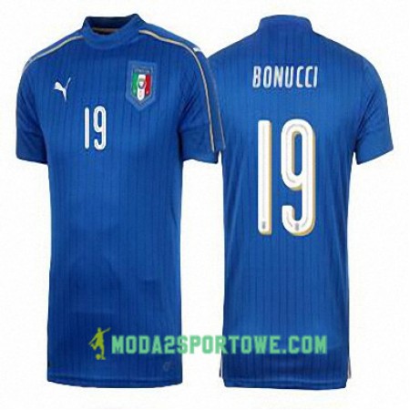 Koszulka Włochy LEONARDO BONUCCI Domowe Stroje Piłkarskie Euro 2016