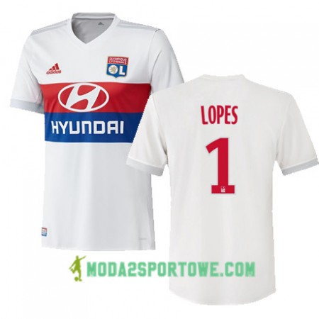 Koszulka Olympique Lyon ANTHONY LOPES 1 Domowe Stroje Piłkarskie 2017/18 Krótki Rękaw