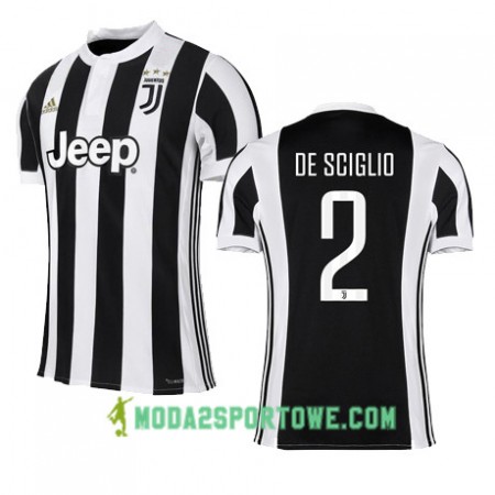 Koszulka Juventus DE SCIGLIO 2 Domowe Stroje Piłkarskie 2017/18 Krótki Rękaw