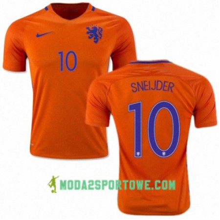 Koszulka Holandia WESLEY SNEIJDER Domowe Stroje Piłkarskie 2016/17 Krótki Rękaw