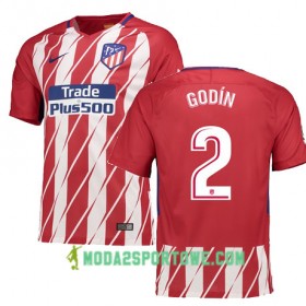 Koszulka Atlético Madryt GODIN 2 Domowe Stroje Piłkarskie 2017/18 Krótki Rękaw