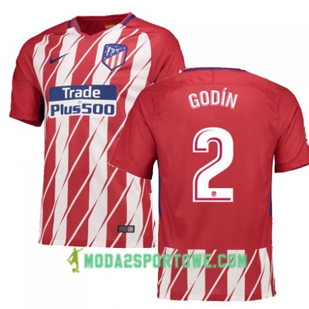 Koszulka Atlético Madryt GODIN 2 Domowe Stroje Piłkarskie 2017/18 Krótki Rękaw