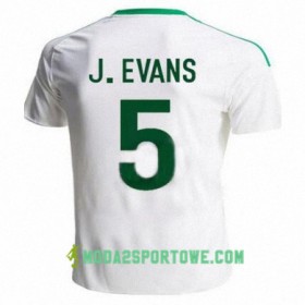Koszulka Irlandia Północna JONNY EVANS Wyjazdowe Stroje Piłkarskie 2016/17 Krótki Rękaw