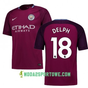 Koszulka Manchester City DELPH 18 Wyjazdowe Stroje Piłkarskie 2017/18 Krótki Rękaw