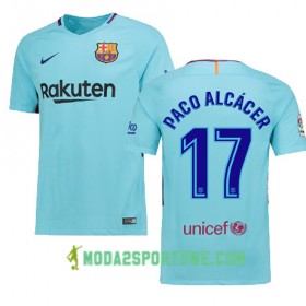 Koszulka FC Barcelona Paco Alcacer 17 Wyjazdowe Stroje Piłkarskie 2017/18 Krótki Rękaw