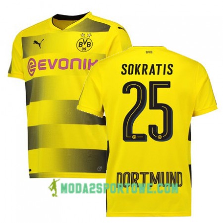 Koszulka Borussia Dortmund SOKRATIS 25 Domowe Stroje Piłkarskie 2017/18 Krótki Rękaw