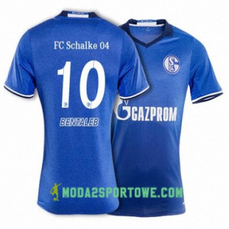 Koszulka FC Schalke 04 BENTALEB 10 Domowe Stroje Piłkarskie 2017/18 Krótki Rękaw