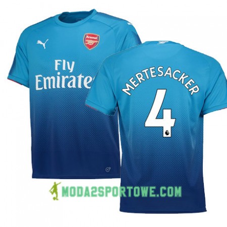 Koszulka Arsenal MERTESACKER 4 Wyjazdowe Stroje Piłkarskie 2017/18 Krótki Rękaw