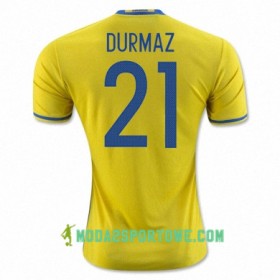 Koszulka Szwecja JIMMY DURMAZ Domowe Stroje Piłkarskie Euro 2016