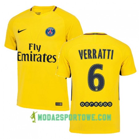 Koszulka Paris SG MARCO VERRATTI 6 Wyjazdowe Stroje Piłkarskie 2017/18 Krótki Rękaw