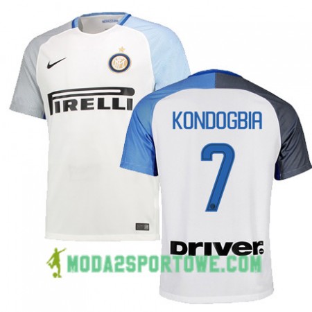 Koszulka Inter Mediolan KONDOGBIA 7 Wyjazdowe Stroje Piłkarskie 2017/18 Krótki Rękaw