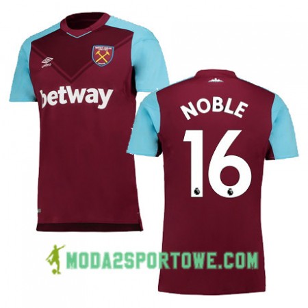 Koszulka West Ham United NOBLE Domowe Stroje Piłkarskie 2017/18 Krótki Rękaw