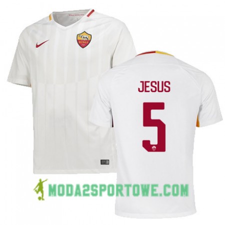 Koszulka AS Roma JESUS 5 Wyjazdowe Stroje Piłkarskie 2017/18 Krótki Rękaw