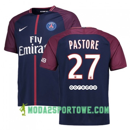 Koszulka Paris SG JAVIER PASTORE 27 Domowe Stroje Piłkarskie 2017/18 Krótki Rękaw