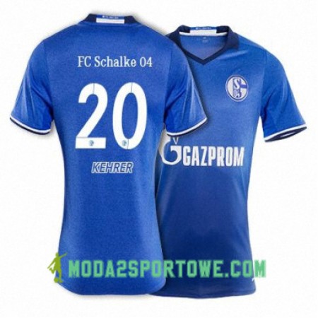 Koszulka FC Schalke 04 KEHRER 20 Domowe Stroje Piłkarskie 2017/18 Krótki Rękaw