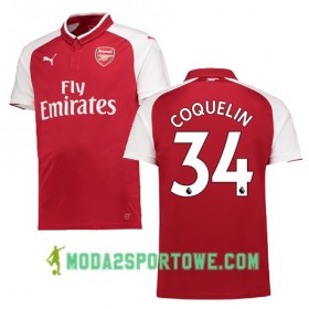 Koszulka Arsenal COQUELIN 34 Domowe Stroje Piłkarskie 2017/18 Krótki Rękaw