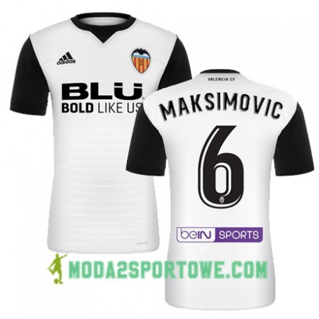 Koszulka Valencia CF MAKSIMOVIC Domowe Stroje Piłkarskie 2017/18 Krótki Rękaw