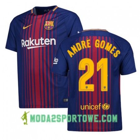 Koszulka FC Barcelona Andre Gomes 21 Domowe Stroje Piłkarskie 2017/18 Krótki Rękaw
