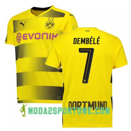 Koszulka Borussia Dortmund DEMBELE 7 Domowe Stroje Piłkarskie 2017/18 Krótki Rękaw