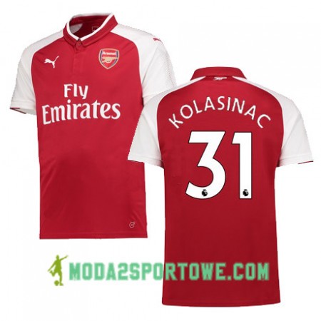 Koszulka Arsenal KOLASINAC 31 Domowe Stroje Piłkarskie 2017/18 Krótki Rękaw