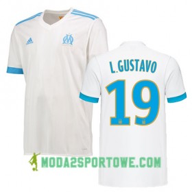 Koszulka Olympique Marsylia LUIZ GUSTAVO 19 Domowe Stroje Piłkarskie 2017/18 Krótki Rękaw
