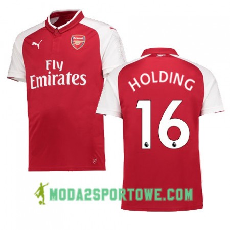 Koszulka Arsenal HOLDING 16 Domowe Stroje Piłkarskie 2017/18 Krótki Rękaw