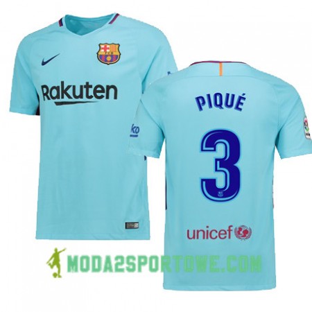 Koszulka FC Barcelona PIQUE 3 Wyjazdowe Stroje Piłkarskie 2017/18 Krótki Rękaw