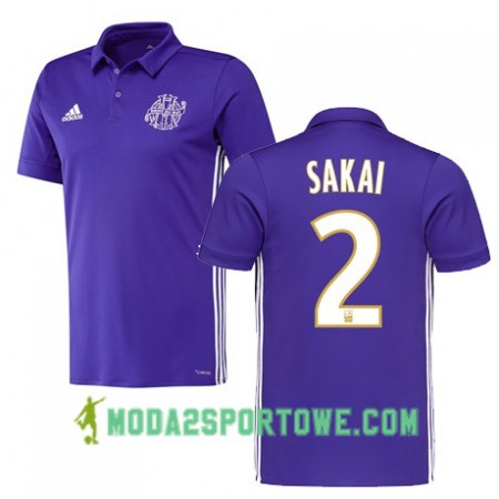 Koszulka Olympique Marsylia HIROKI SAKAI 2 Trzeci Stroje Piłkarskie 2017/18 Krótki Rękaw