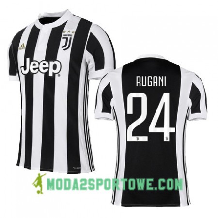 Koszulka Juventus RUGANI 24 Domowe Stroje Piłkarskie 2017/18 Krótki Rękaw