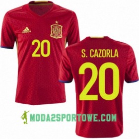 Koszulka Hiszpania SANTI CAZORLA Domowe Stroje Piłkarskie Euro 2016