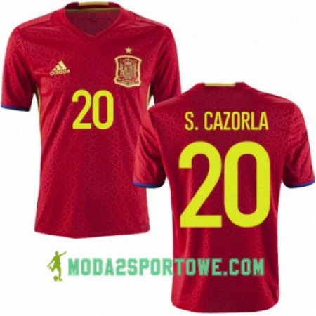 Koszulka Hiszpania SANTI CAZORLA Domowe Stroje Piłkarskie Euro 2016