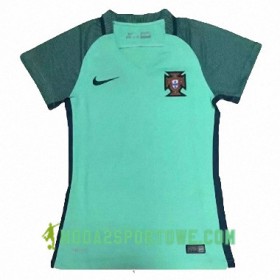 Koszulka Portugalia Damska Wyjazdowe Stroje Piłkarskie Euro 2016