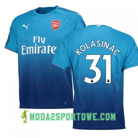 Koszulka Arsenal KOLASINAC 31 Wyjazdowe Stroje Piłkarskie 2017/18 Krótki Rękaw