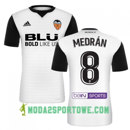 Koszulka Valencia CF MEDRAN Domowe Stroje Piłkarskie 2017/18 Krótki Rękaw