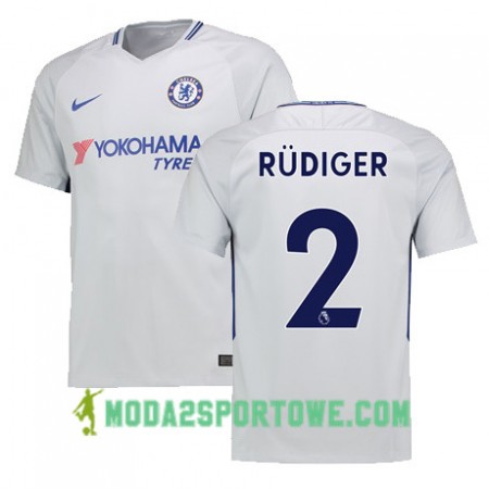 Koszulka Chelsea RUDIGER 2 Wyjazdowe Stroje Piłkarskie 2017/18 Krótki Rękaw