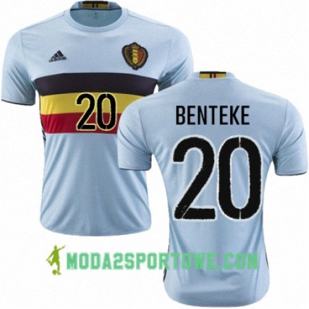 Koszulka Belgia CHRISTIAN BENTEKE Wyjazdowe Stroje Piłkarskie Euro 2016