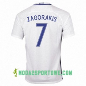 Koszulka Grecja THEODOROS ZAGORAKIS Domowe Stroje Piłkarskie 2016/17 Krótki Rękaw