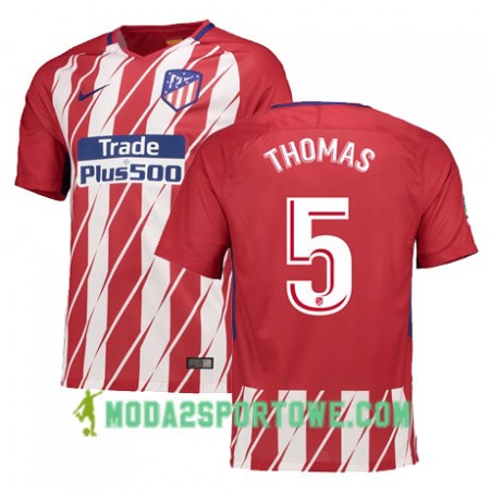 Koszulka Atlético Madryt THOMAS 5 Domowe Stroje Piłkarskie 2017/18 Krótki Rękaw