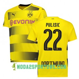 Koszulka Borussia Dortmund PULISIC 22 Domowe Stroje Piłkarskie 2017/18 Krótki Rękaw