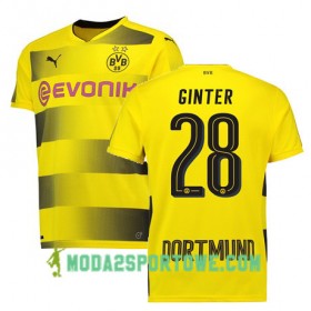 Koszulka Borussia Dortmund GInter Mediolan 28 Domowe Stroje Piłkarskie 2017/18 Krótki Rękaw