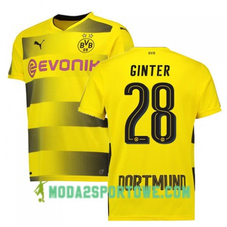 Koszulka Borussia Dortmund GInter Mediolan 28 Domowe Stroje Piłkarskie 2017/18 Krótki Rękaw