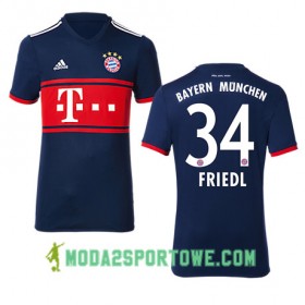 Koszulka Bayern Monachium FRIEDL 34 Wyjazdowe Stroje Piłkarskie 2017/18 Krótki Rękaw