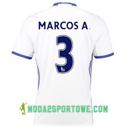 Koszulka Chelsea MARCOS A 3 Trzeci Stroje Piłkarskie 2017/18 Krótki Rękaw