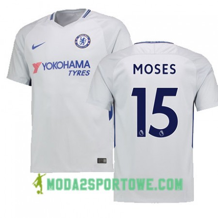 Koszulka Chelsea MOSES 15 Wyjazdowe Stroje Piłkarskie 2017/18 Krótki Rękaw