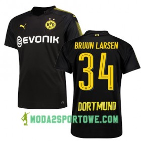Koszulka Borussia Dortmund BRUUN LARSEN 34 Wyjazdowe Stroje Piłkarskie 2017/18 Krótki Rękaw