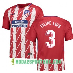 Koszulka Atlético Madryt FILIPE LUIS 3 Domowe Stroje Piłkarskie 2017/18 Krótki Rękaw