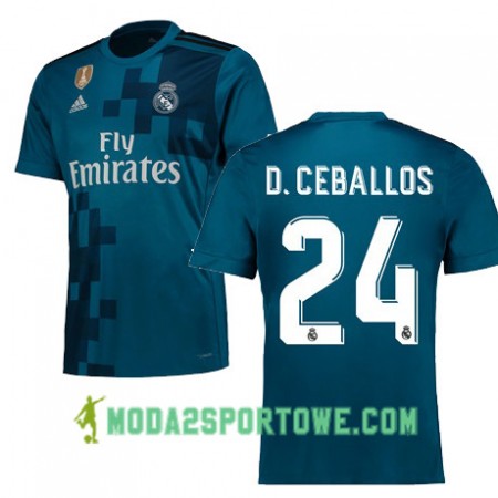 Koszulka Real Madryt DANI CEBALLOS 24 Trzeci Stroje Piłkarskie 2017/18 Krótki Rękaw