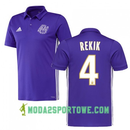 Koszulka Olympique Marsylia KARIM REKIK 4 Trzeci Stroje Piłkarskie 2017/18 Krótki Rękaw